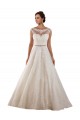 Ivoire Trapèze Illusion Tulle Dentelle Classique Robes de mariée à Bas Prix