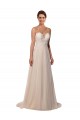 Ivoire Trapèze Illusion Tulle Dentelle Robes de mariée à Bas Prix