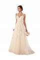 Ivoire Trapèze Tulle Dentelle Robes de mariée à Bas Prix