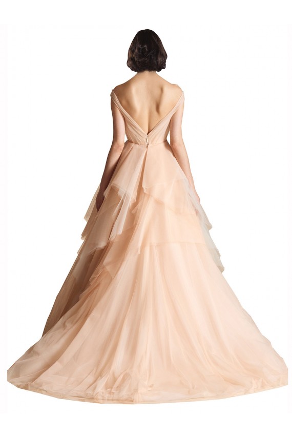 Ivoire Trapèze Épaule Dénudée Tulle Robes de mariée à Bas Prix