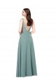 Lavande foncée Fourreau Col V Mousseline Longue Formelles Robes demoiselle d'honneur / Robes de soirée à Bas Prix