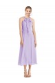 Lilas Trapèze Licou Mousseline Courte Robes demoiselle d'honneur / Robes de cocktail à Bas Prix