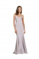 Lilas arctique Sirène Sans bretelle Crêpe Stretch Longue Robes demoiselle d'honneur / Robes de bal à Bas Prix