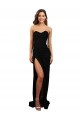 Noir Colonne Sans bretelle Col Haut Crêpe Stretch Longue Formelles Robes demoiselle d'honneur / Robes de soirée / Robes de bal à Bas Prix