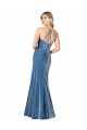 Noir Fourreau Bretelles spaghetti Col bijou Velours Stretch Longue Formelles Robes demoiselle d'honneur / Robes de soirée / Robes de bal à Bas Prix