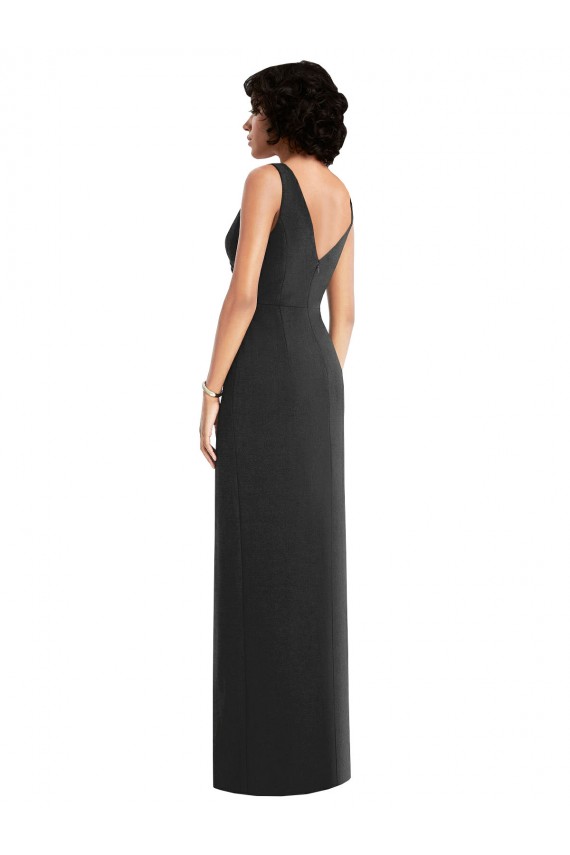 Noir Fourreau Col V Spandex Longue Formelles Robes demoiselle d'honneur / Robes de soirée / Robes de bal à Bas Prix