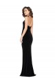 Noir Fourreau Licou Col Haut Velours Stretch Longue Robes demoiselle d'honneur / Robes de bal à Bas Prix