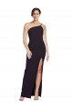Noir Fourreau Sans bretelle Crêpe Stretch Longue Formelles Robes demoiselle d'honneur / Robes de soirée / Robes de bal à Bas Prix
