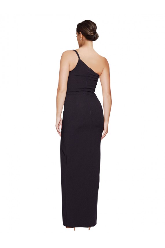Noir Fourreau Sans bretelle Crêpe Stretch Longue Formelles Robes demoiselle d'honneur / Robes de soirée / Robes de bal à Bas Prix