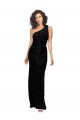 Noir Fourreau Velours Floral Velours Stretch Longue Robes demoiselle d'honneur à Bas Prix