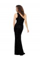Noir Fourreau Velours Floral Velours Stretch Longue Robes demoiselle d'honneur à Bas Prix