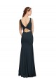 Noir Sirène Bateau Crêpe Stretch Longue Robes demoiselle d'honneur / Robes de bal à Bas Prix