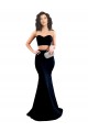 Noir Sirène Col Haut Crêpe Stretch Longue Formelles Robes demoiselle d'honneur / Robes de soirée / Robes de bal à Bas Prix