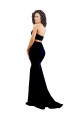 Noir Sirène Col Haut Crêpe Stretch Longue Formelles Robes demoiselle d'honneur / Robes de soirée / Robes de bal à Bas Prix