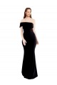 Noir Sirène Crêpe Stretch Longue Formelles Robes demoiselle d'honneur / Robes de soirée / Robes de bal à Bas Prix