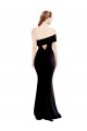 Noir Sirène Crêpe Stretch Longue Formelles Robes demoiselle d'honneur / Robes de soirée / Robes de bal à Bas Prix