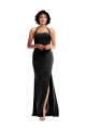 Noir Sirène Licou Velours Stretch Longue Formelles Robes demoiselle d'honneur / Robes de soirée / Robes de bal à Bas Prix