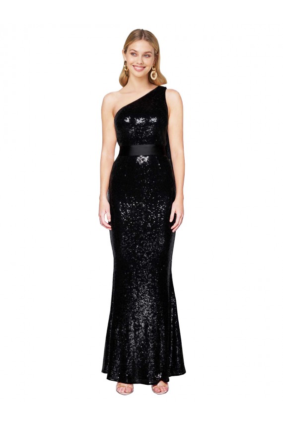 Noir Sirène Paillette Longue Formelles Robes demoiselle d'honneur / Robes de soirée / Robes de bal à Bas Prix