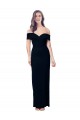 Noir Sirène Épaule Dénudée Crêpe Stretch Longue Formelles Robes demoiselle d'honneur / Robes de soirée / Robes de bal à Bas Prix