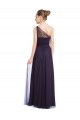Noir Trapèze Tulle Longue Robes demoiselle d'honneur à Bas Prix