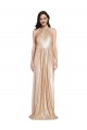 Or Fourreau Licou Col Haut Paillette Longue Formelles Robes demoiselle d'honneur / Robes de soirée / Robes de bal à Bas Prix