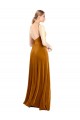 Or Trapèze Bretelles spaghetti Velours Stretch Longue Robes demoiselle d'honneur / Robes de bal à Bas Prix