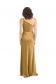 Or Trapèze Satiné Stretch Longue Formelles Robes demoiselle d'honneur / Robes de soirée / Robes de bal à Bas Prix