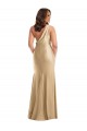 Or doux Sirène Satiné Soyeux Longue Formelles Robes demoiselle d'honneur / Robes de soirée / Robes de bal à Bas Prix