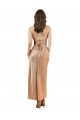 Or rose Fourreau midi Satiné Soyeux Courte Robes demoiselle d'honneur / Robes de soirée / Robes de cocktail à Bas Prix