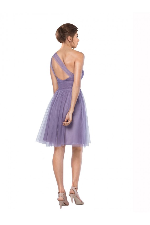 Pastèque Trapèze Tulle Longue Robes demoiselle d'honneur à Bas Prix