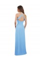 Periwinkle Trapèze Bretelles spaghetti Mousseline Longue Robes demoiselle d'honneur à Bas Prix
