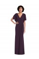 Pourpre Fourreau Col V Spandex Longue Formelles Robes demoiselle d'honneur / Robes de soirée / Robes de bal à Bas Prix