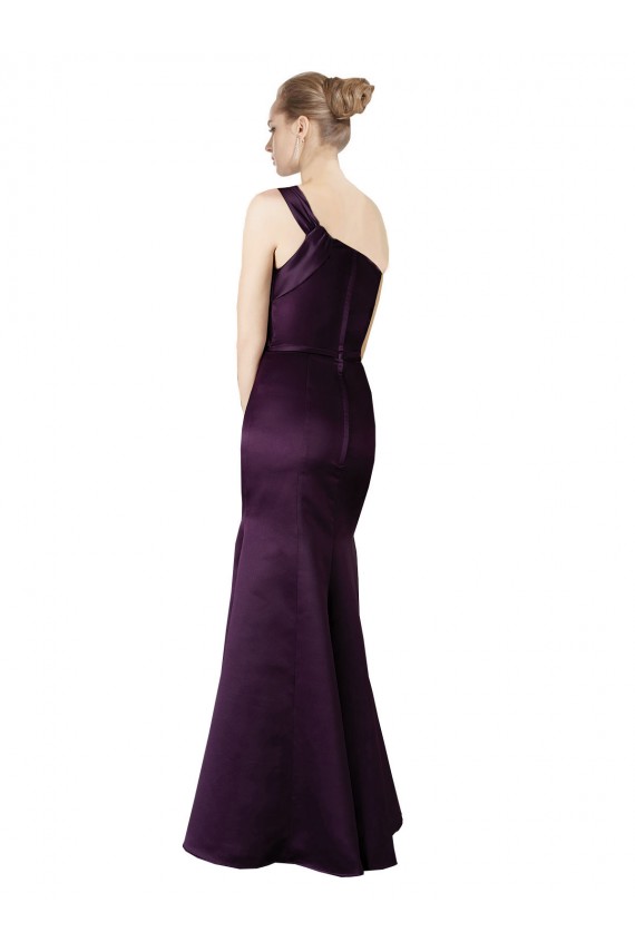 Pourpre Sirène Satiné Longue Robes demoiselle d'honneur / Robes de bal à Bas Prix