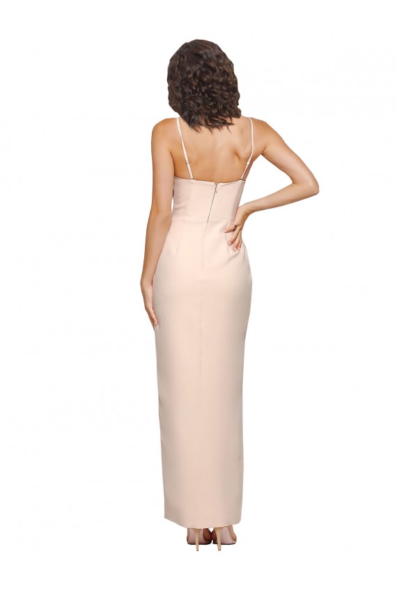 Fourreau Sans bretelle Crêpe Stretch Longue Robes demoiselle d'honneur / Robes de bal à Bas Prix