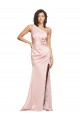 Rose Fourreau Satiné Soyeux Longue Formelles Robes demoiselle d'honneur / Robes de soirée / Robes de bal à Bas Prix