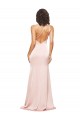 Rose Fourreau Satiné Soyeux Longue Formelles Robes demoiselle d'honneur / Robes de soirée / Robes de bal à Bas Prix