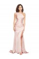 Rose Fourreau Satiné Soyeux Longue Formelles Robes demoiselle d'honneur / Robes de soirée / Robes de bal à Bas Prix