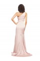 Rose Fourreau Satiné Soyeux Longue Formelles Robes demoiselle d'honneur / Robes de soirée / Robes de bal à Bas Prix