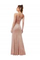 Rose Fourreau Velours Stretch Longue Formelles Robes demoiselle d'honneur / Robes de soirée / Robes de bal à Bas Prix