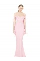 Rose Trapèze Sans bretelle Crêpe Stretch Longue Formelles Robes demoiselle d'honneur / Robes de soirée / Robes de bal à Bas Prix