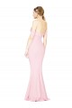 Rose Trapèze Sans bretelle Crêpe Stretch Longue Formelles Robes demoiselle d'honneur / Robes de soirée / Robes de bal à Bas Prix