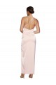 Rose Trapèze Satiné Soyeux Longue Robes demoiselle d'honneur / Robes de bal à Bas Prix