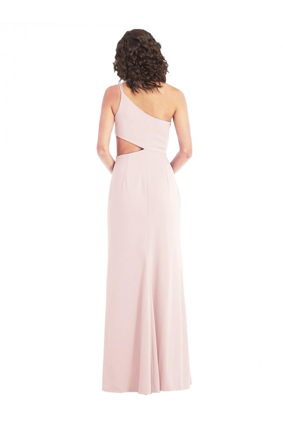 Rose Trompette Crêpe Stretch Longue Formelles Robes demoiselle d'honneur / Robes de soirée / Robes de bal à Bas Prix