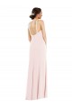 Rose Trompette Licou Crêpe Stretch Longue Formelles Robes demoiselle d'honneur / Robes de soirée / Robes de bal à Bas Prix