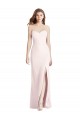 Rose Trompette Sans bretelle Crêpe Stretch Longue Robes demoiselle d'honneur / Robes de bal à Bas Prix