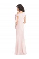 Rose Trompette Épaule Dénudée Crêpe Stretch Longue Formelles Robes demoiselle d'honneur / Robes de soirée / Robes de bal à Bas Prix