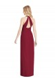 Rose du Désert Trompette Licou Col V Mousseline Longue Formelles Robes demoiselle d'honneur / Robes de soirée à Bas Prix