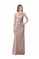 Rose poussiéreux Fourreau Satiné Stretch Longue Formelles Robes demoiselle d'honneur / Robes de soirée / Robes de bal à Bas Prix