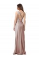 Rose poussiéreux Fourreau Satiné Stretch Longue Formelles Robes demoiselle d'honneur / Robes de soirée / Robes de bal à Bas Prix