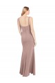 Rose poussiéreux Sirène Col Carré Col Haut Crêpe Stretch Longue Robes demoiselle d'honneur / Robes de bal à Bas Prix